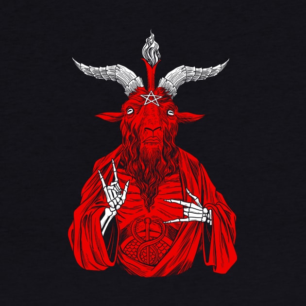 AntiChrist loves Baphomet goat Pagan Heretic 666 by Juandamurai